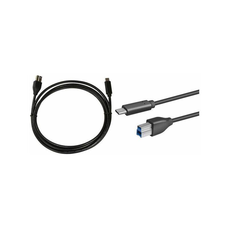 LogiLink USB 3.2 Kabel, USB-C - USB-B Stecker, 2,0 m,schwarz
