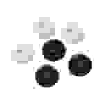 LogiLink - Kabel - Organizer - Schwarz - mit 3 weiße Kabel-Organizer (Packung mit 3)