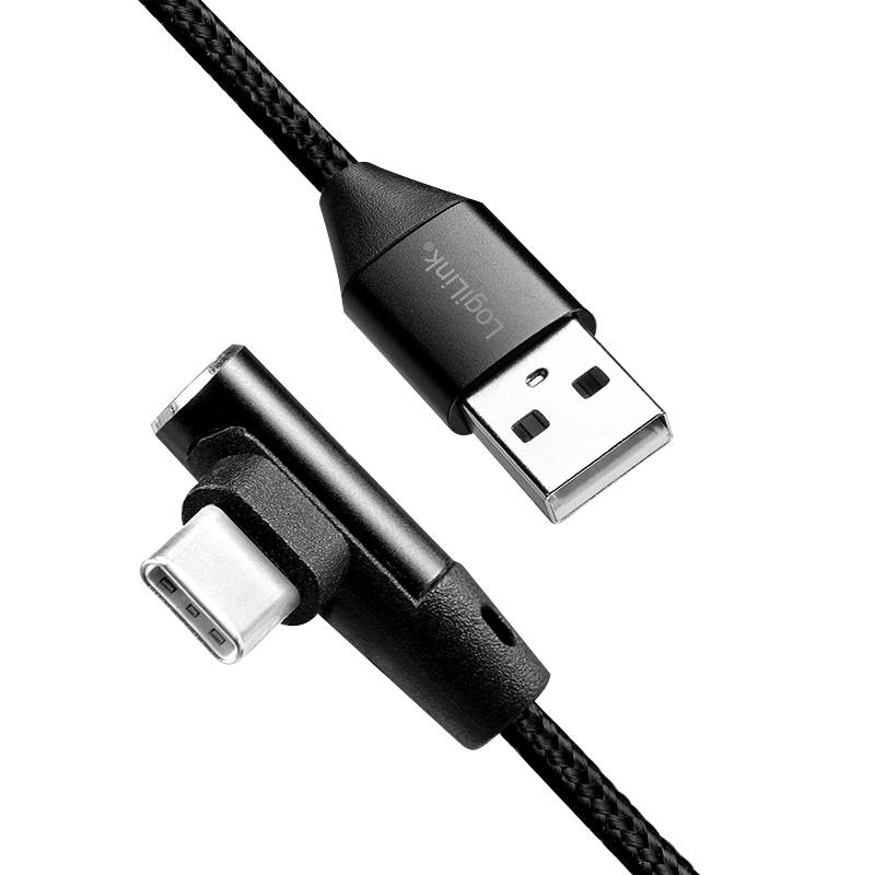 LogiLink - USB-Kabel - 24 pin USB-C (M) gewinkelt zu USB (M)