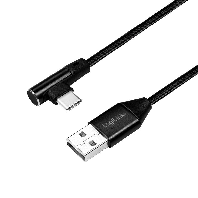 LogiLink - USB-Kabel - 24 pin USB-C (M) gewinkelt zu USB (M)