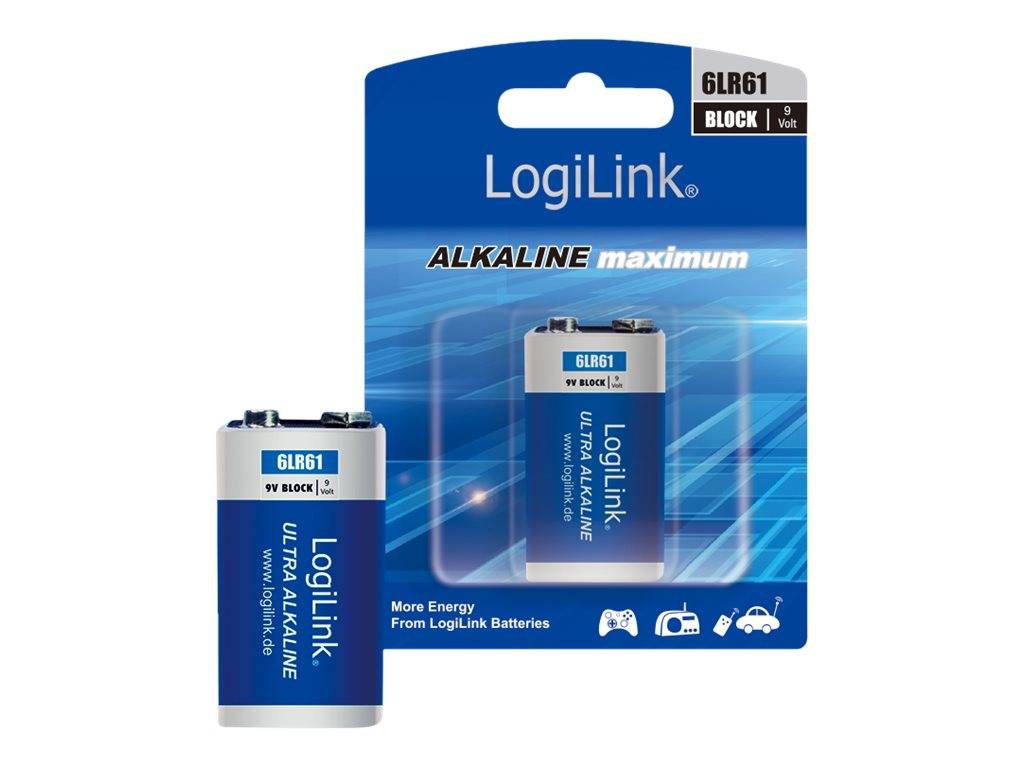 LogiLink Block - Batterie 6LR61 - Alkalisch