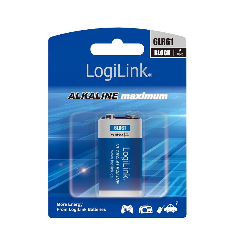 LogiLink Block - Batterie 6LR61 - Alkalisch