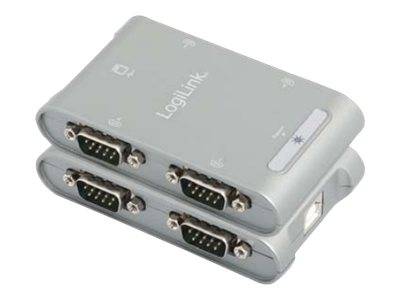 LogiLink USB 2.0 to 4-Port Serial Adapter - Serieller Adapter