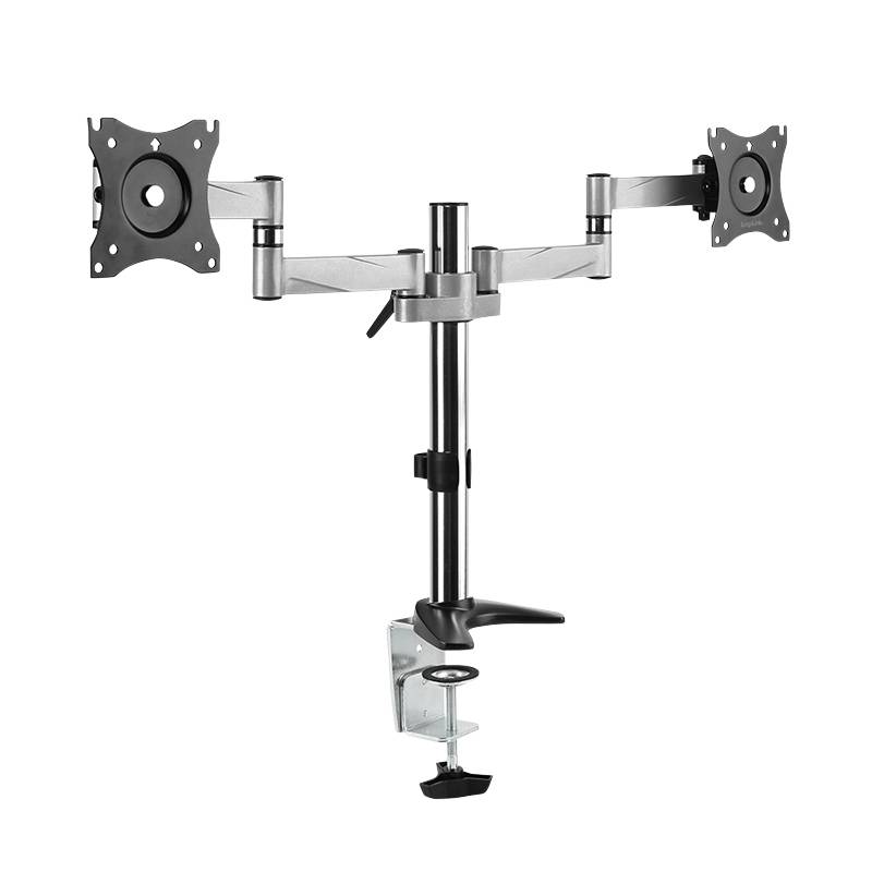 LogiLink Dual monitor desk mount - Befestigungskit - für 2 Monitore (einstellbarer Arm)