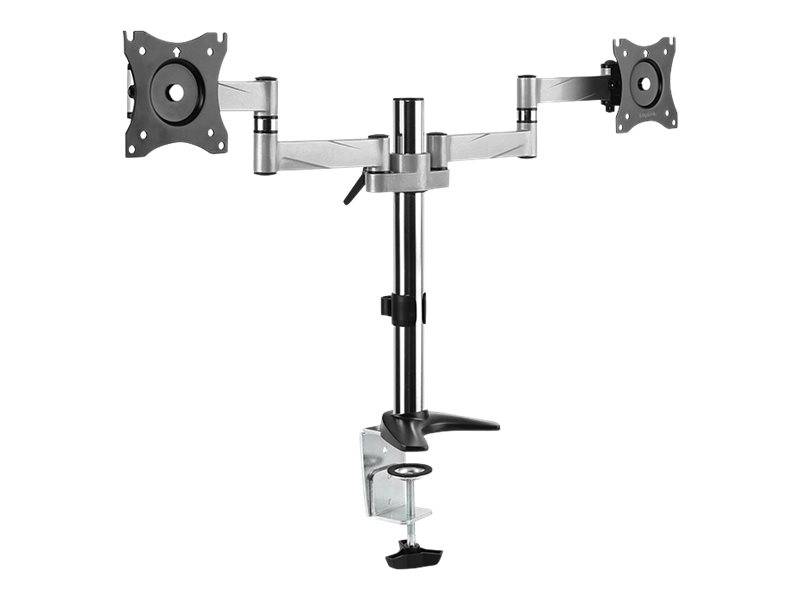 LogiLink Dual monitor desk mount - Befestigungskit - für 2 Monitore (einstellbarer Arm)