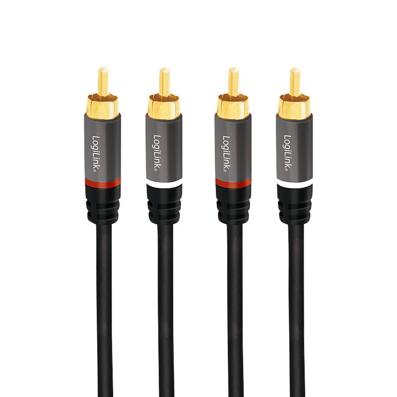 LogiLink - Audiokabel - RCA x 2 männlich bis RCA x 2 männlich