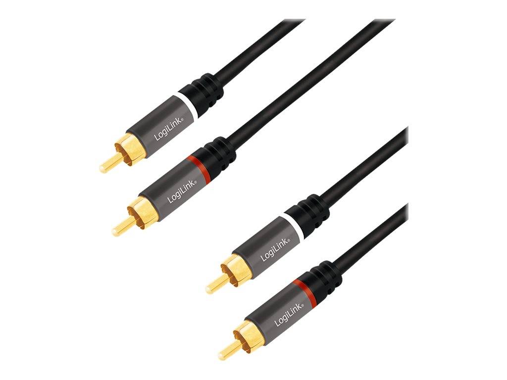 LogiLink - Audiokabel - RCA x 2 männlich bis RCA x 2 männlich
