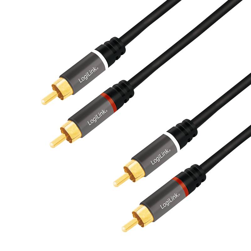 LogiLink - Audiokabel - RCA x 2 männlich bis RCA x 2 männlich