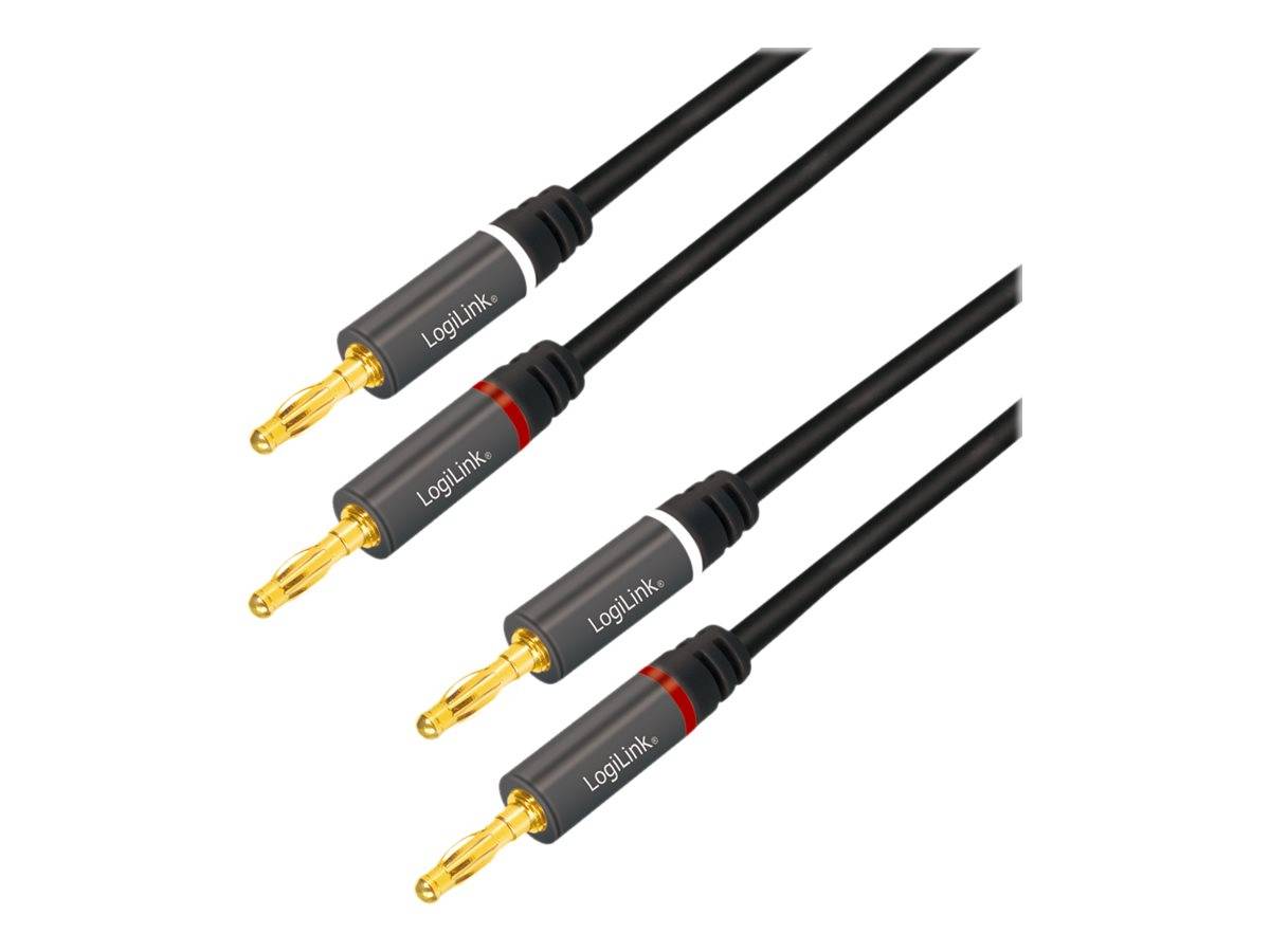 LogiLink - Audiokabel - Bananen männlich zu Bananen männlich