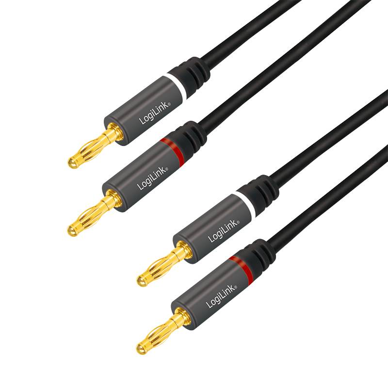 LogiLink - Audiokabel - Bananen männlich zu Bananen männlich