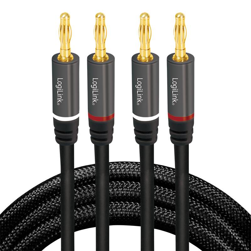 LogiLink - Audiokabel - Bananen männlich zu Bananen männlich