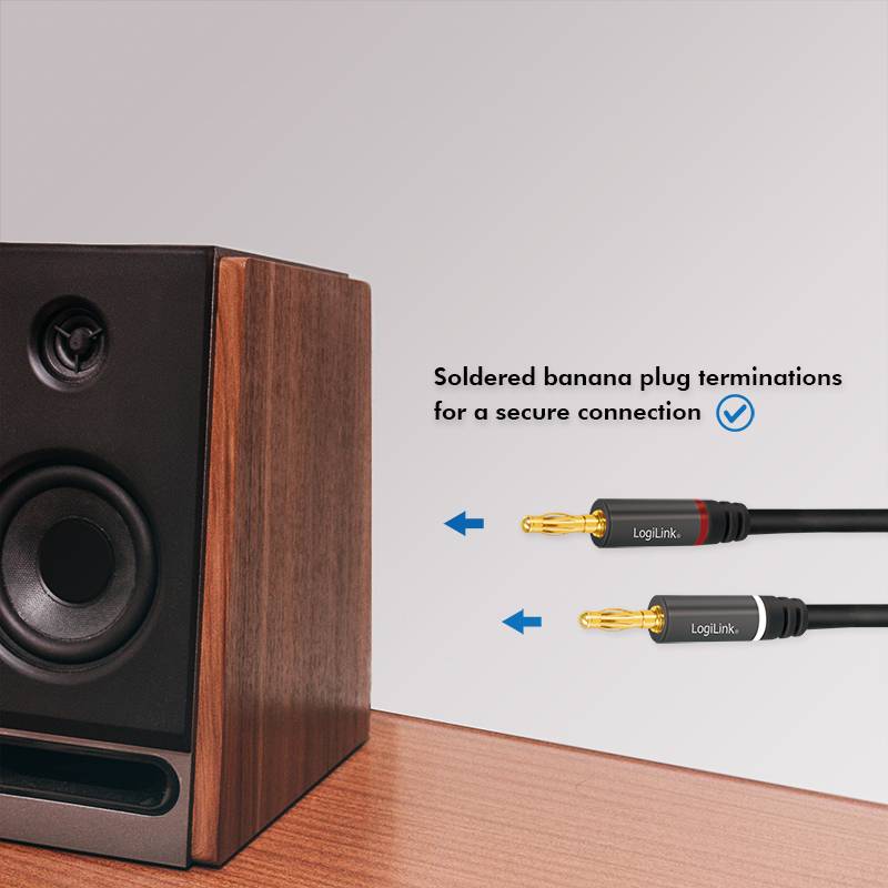 LogiLink - Audiokabel - Bananen männlich zu Bananen männlich