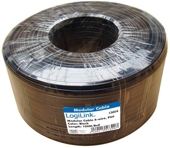 LogiLink CM04, 100 m, Schwarz