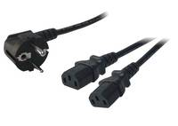 LogiLink - Stromkabel - power IEC 60320 C13 zu CEE 7/7 (M)