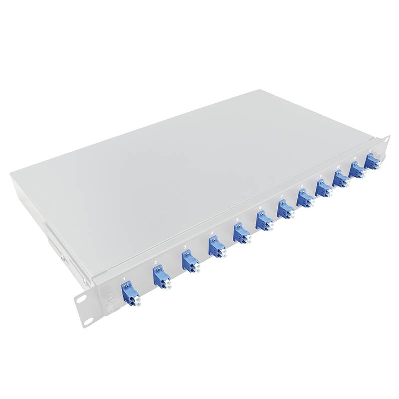 LogiLink 19Komplett bestückte Spleißboxen LC-DX 12 Port,Single Mode OS2,hellgr.