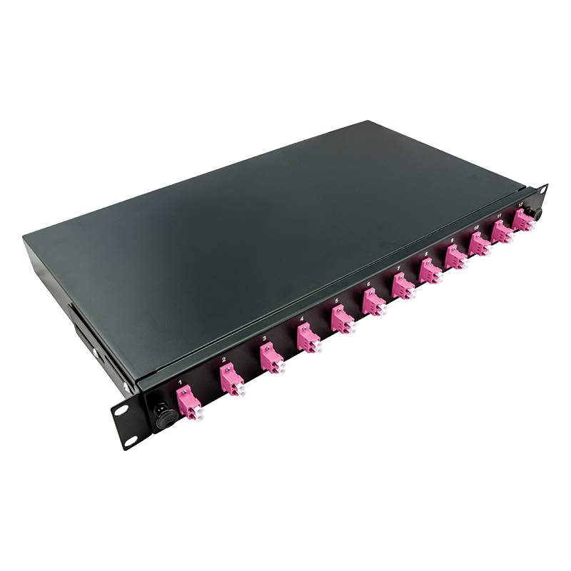 LogiLink 19Komplett bestückte Spleißboxen LC-DX 12 Port,Multi Mode OM4,sw