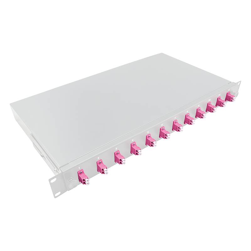 LogiLink 19Komplett bestückte Spleißboxen LC-DX 12 Port,Multi Mode OM4,hellgr.