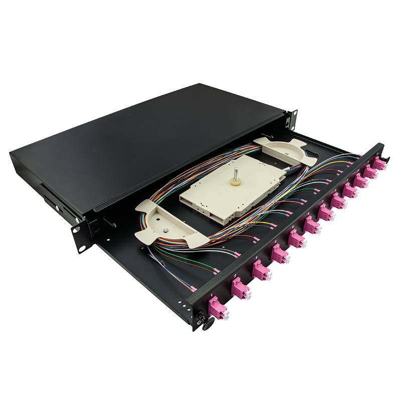 LogiLink 19Komplett bestückte Spleißboxen LC-DX 12 Port,Multi Mode OM4,hellgr.