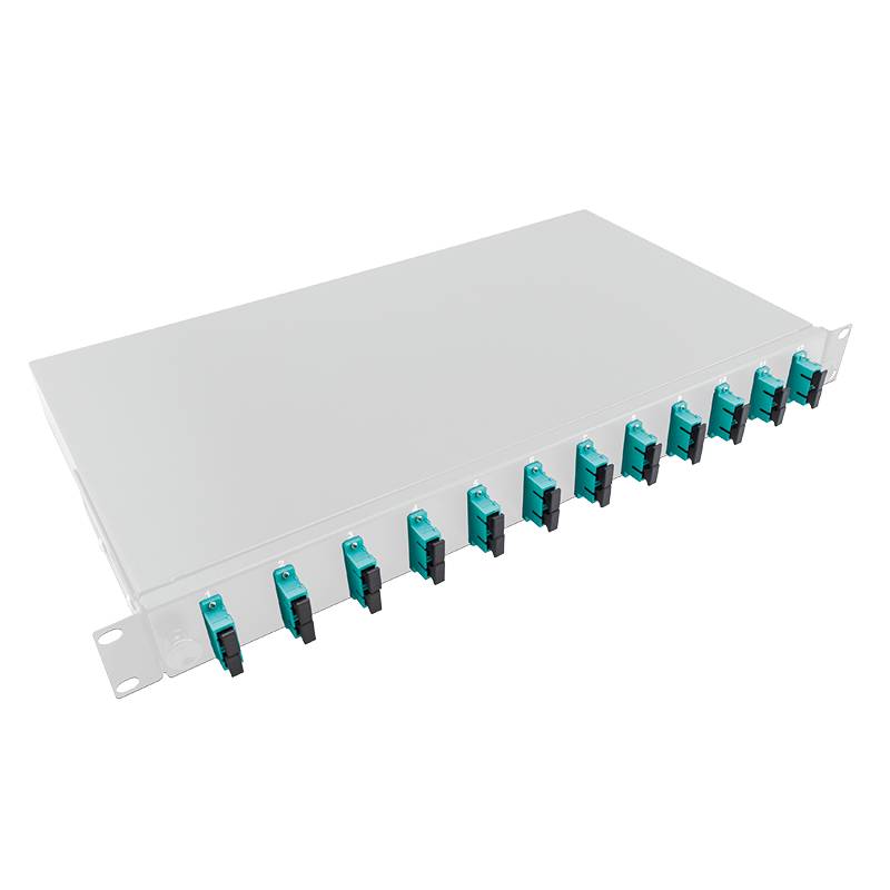 LogiLink 19Komplett bestückte Spleißboxen SC-DX 12 Port,Multi Mode OM3,hellgr.