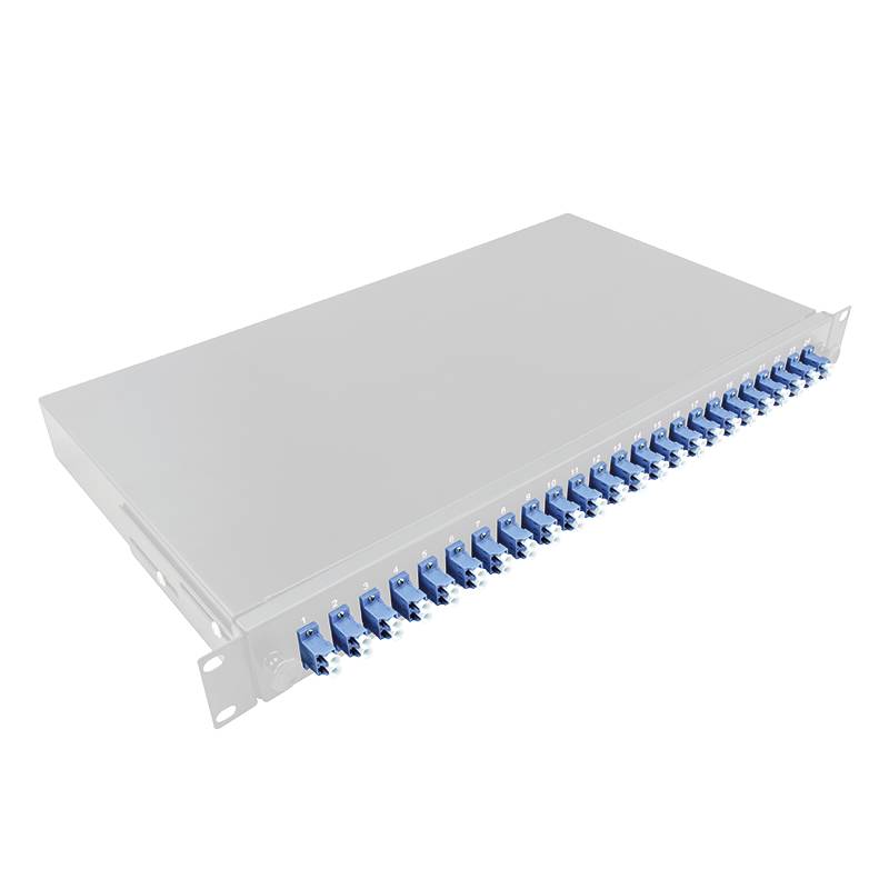 LogiLink 19Komplett bestückte Spleißboxen LC-DX 24 Port,Single Mode OS2,hellgr.