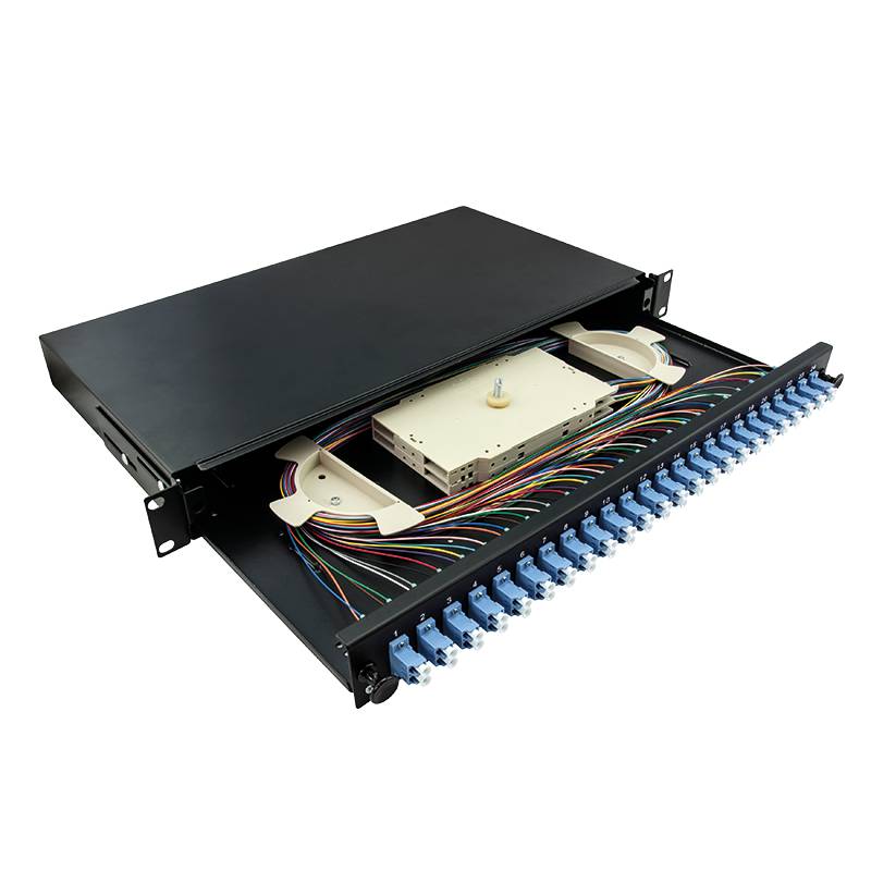 LogiLink 19Komplett bestückte Spleißboxen LC-DX 24 Port,Single Mode OS2,hellgr.