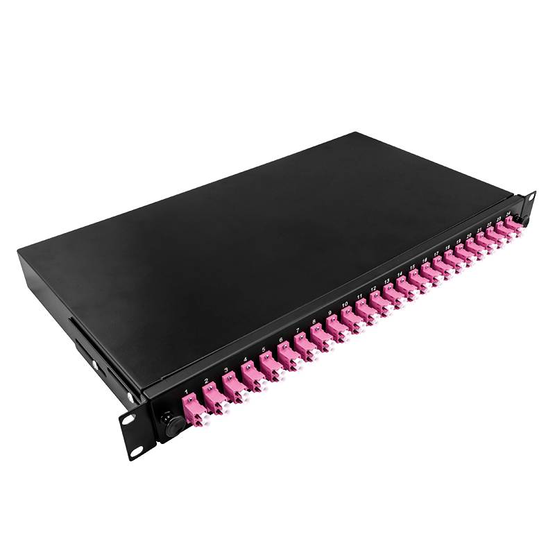 LogiLink 19Komplett bestückte Spleißboxen LC-DX 24 Port,Multi Mode OM4,sw