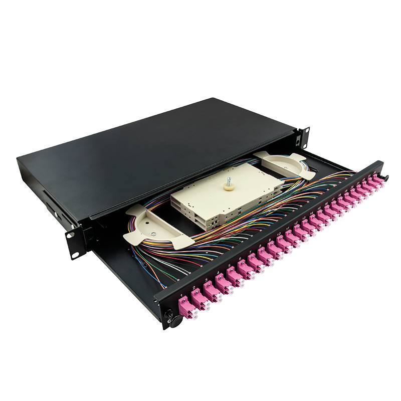 LogiLink 19Komplett bestückte Spleißboxen LC-DX 24 Port,Multi Mode OM4,hellgr.