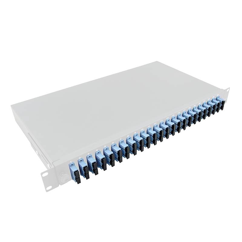 LogiLink 19Komplett bestückte Spleißboxen SC-DX 24 Port,Single Mode OS2,hellgr.