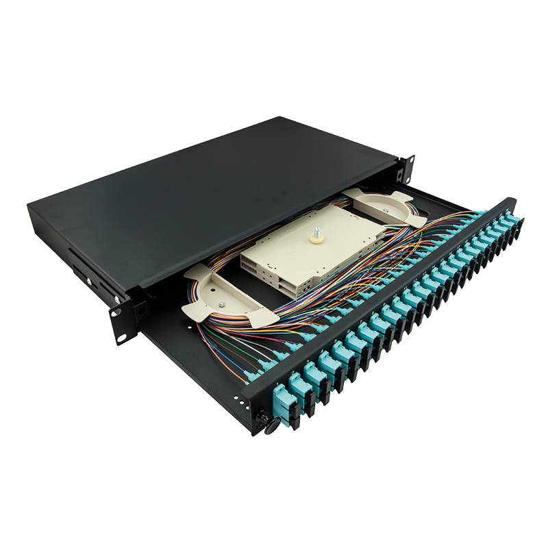 LogiLink 19Komplett bestückte Spleißboxen SC-DX 24 Port,Multi Mode OM3,sw