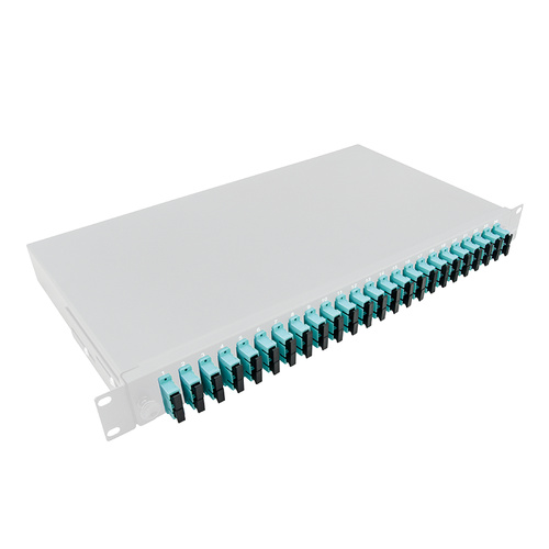 LogiLink 19Komplett bestückte Spleißboxen SC-DX 24 Port,Multi Mode OM3,hellgr.