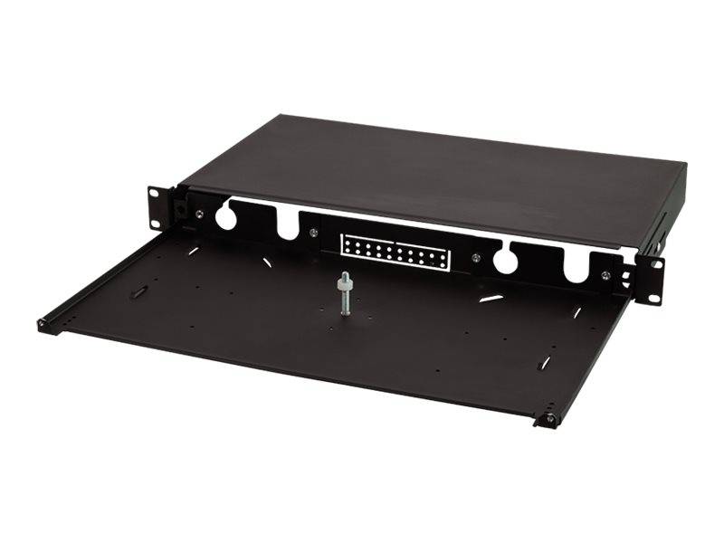 LogiLink - Glasfaser-Verteilerbox - Rack montierbar - Schwarz - 1U - 48.3 cm (19")