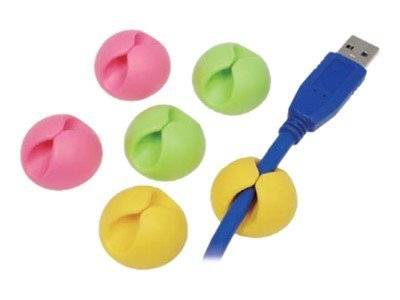 LogiLink Cable Organizer - Kabel - Organizer - grün, orange, pink (Packung mit 6)
