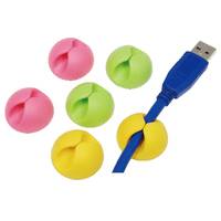 LogiLink Cable Organizer - Kabel - Organizer - grün, orange, pink (Packung mit 6)