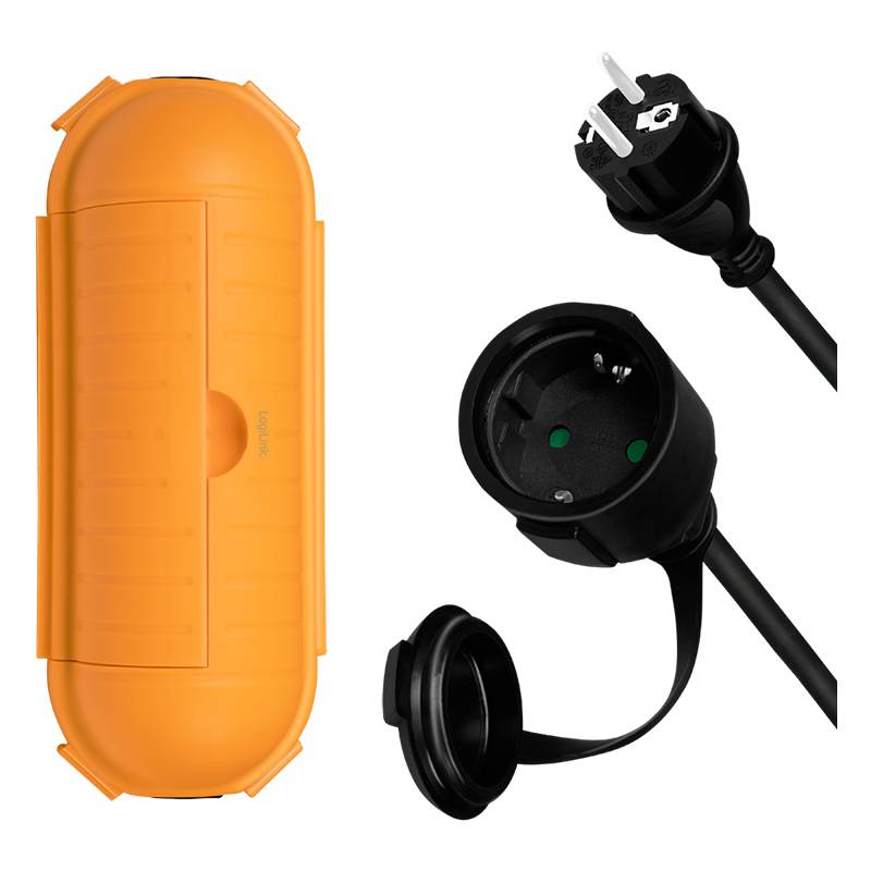 LogiLink Outdoor-Set: Verlängerungskabel + Kabel-Schutzbox