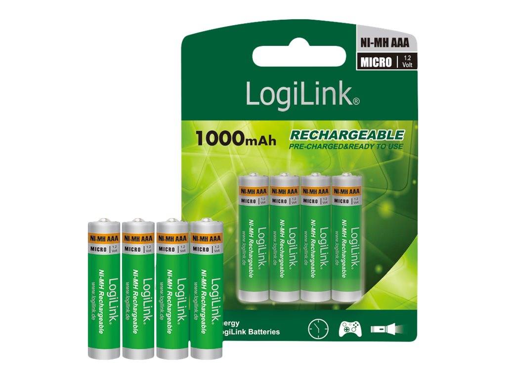LogiLink - Batterie 4 x AAA - NiMH - (wiederaufladbar)