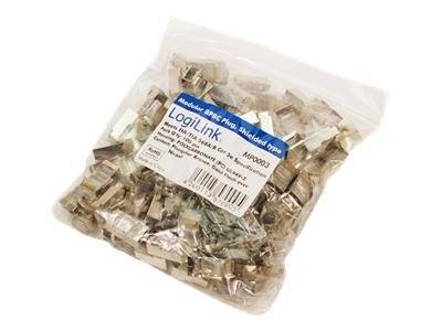 LogiLink - Netzwerkanschluss - RJ-45 (M) - abgeschirmt - CAT 5e (Packung mit 100)