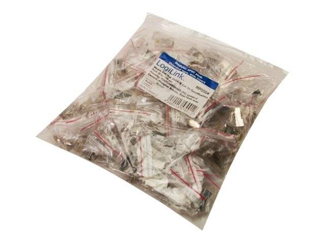 LogiLink - Netzwerkanschluss - RJ-45 (M) - abgeschirmt - CAT 5e (Packung mit 100)