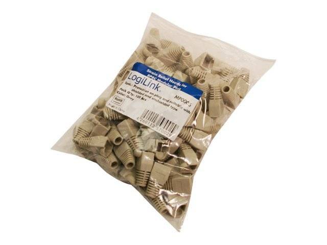 LogiLink - Steckerhülle - Grau (Packung mit 100)