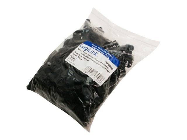 LogiLink Steckerhülle - Schwarz (Packung mit - 100)