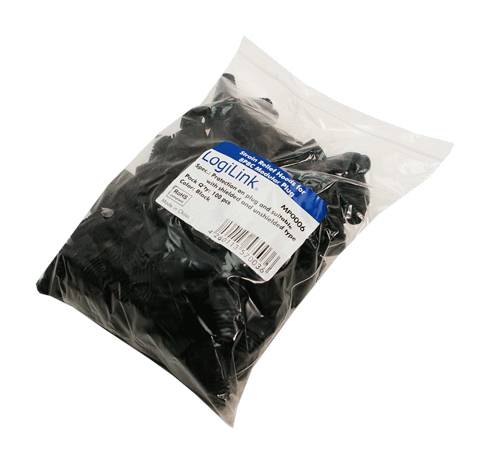 LogiLink Steckerhülle - Schwarz (Packung mit - 100)