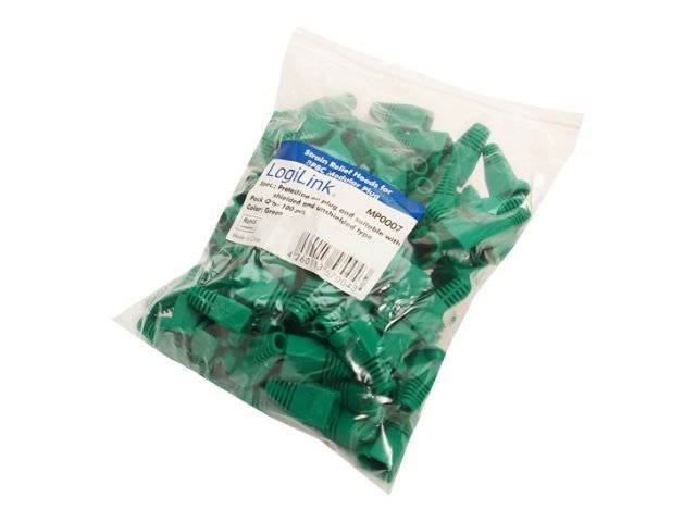 LogiLink - Steckerhülle - grün (Packung mit 100)