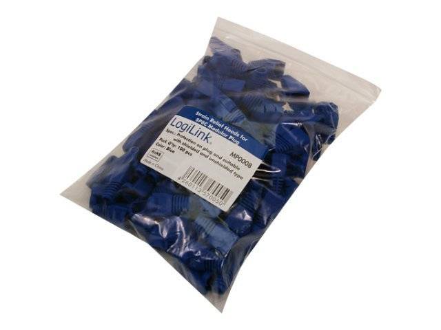 LogiLink - Steckerhülle - Blau (Packung mit 100)