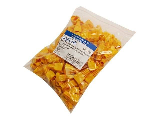 LogiLink - Steckerhülle - Gelb (Packung mit 100)
