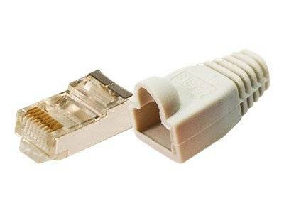 LogiLink - Netzwerkanschluss - RJ-45 (M) - abgeschirmt - CAT 5e - geschirmt - Grau (Packung mit 100)