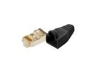 LogiLink - Netzwerkanschluss - RJ-45 (M) - abgeschirmt - CAT 5e - geschirmt - Schwarz (Packung mit 100)