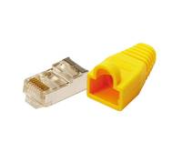 LogiLink - Netzwerkanschluss - RJ-45 (M) - abgeschirmt - CAT 5e - geschirmt - Gelb (Packung mit 100)