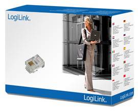 LogiLink - Telefonanschluss - RJ-11 (M) - ungeschirmt (Packung mit 100)
