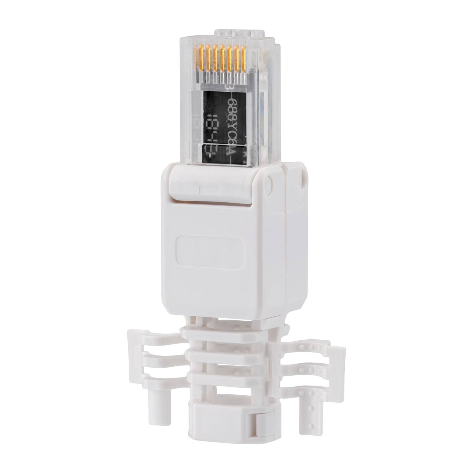 hb-digital RJ45 Stecker Netzwerkstecker CAT 6a LSA UTP mit Knickschutz Kunststoff