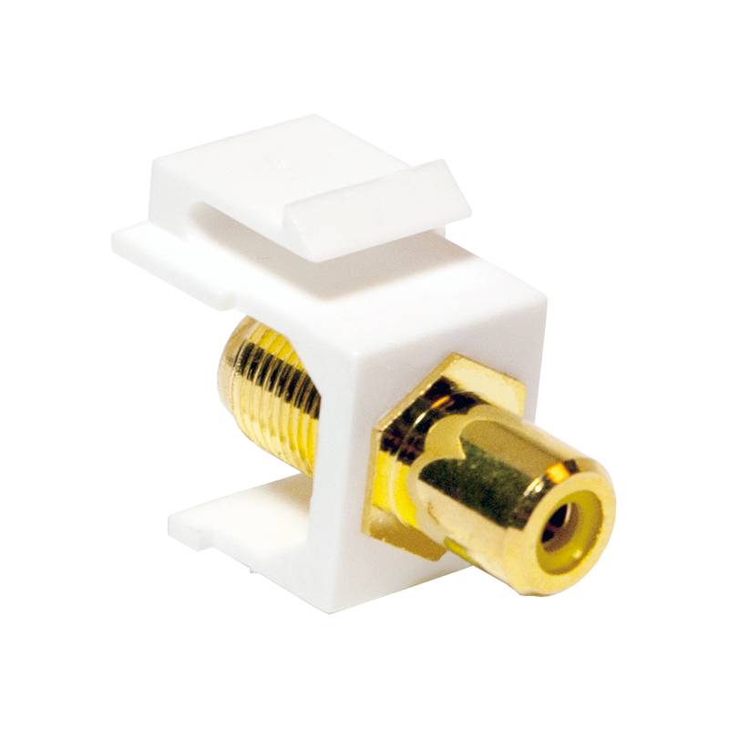 LogiLink Professional Keystone Verbinder Cinch Buchse > F Buchse - gelb
