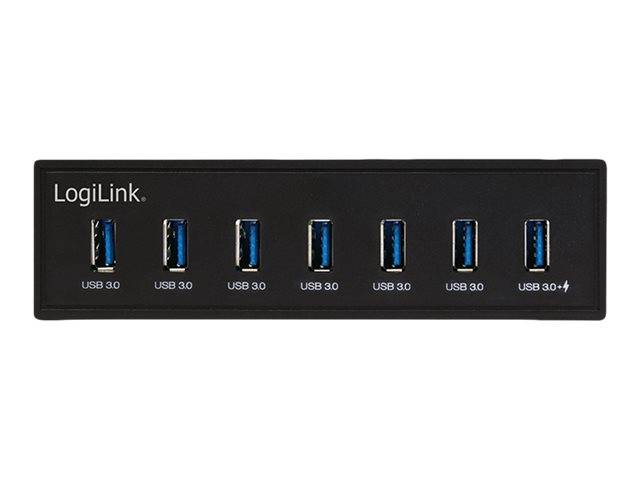 LogiLink USB 3.0 hub, 7-port 5.25" internal, with fast charging port - Hub - 6 x SuperSpeed USB 3.0 + 1 x SuperSpeed USB